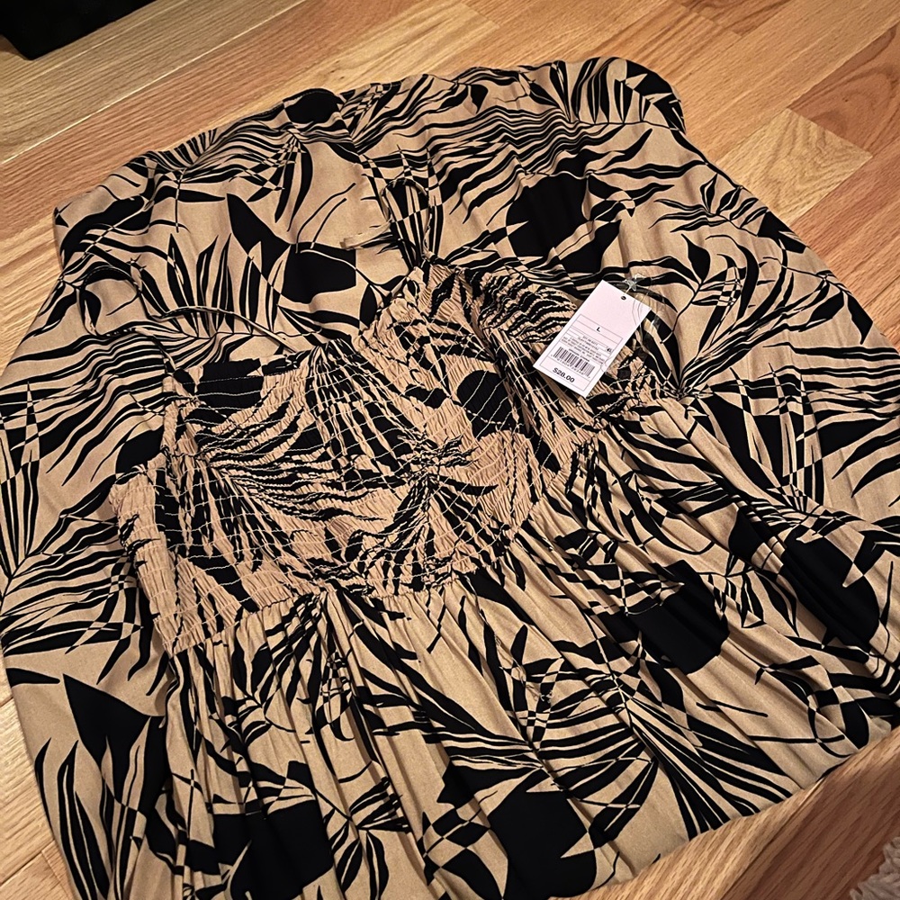 tropical midi dress